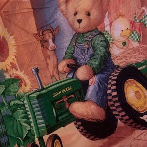 John Deere Crib blanket rare